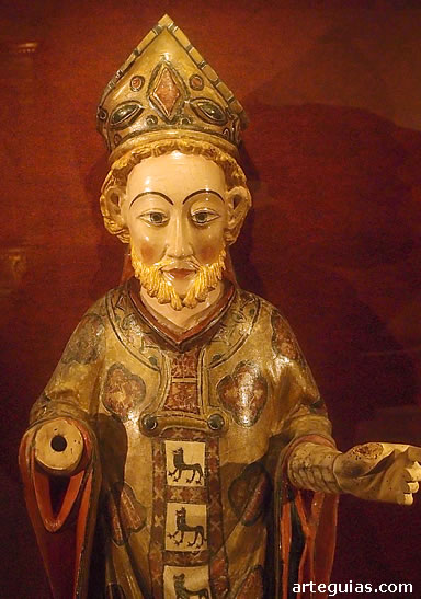 Imagen de San Pedro del siglo XIII. Monasterio de Ca&ntilde;as