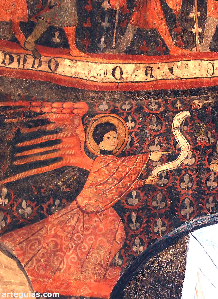 Detalle de las pinturas de Santa Marina