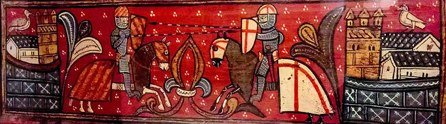 Detalle del Artesonado de la Almudaina  en el Museo de Mallorca